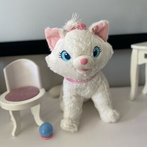 Disney Store Aristocats MARIE White Cat With Pink Bow Plush Stuffed